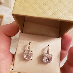 Diamond Princess Cut Earrings